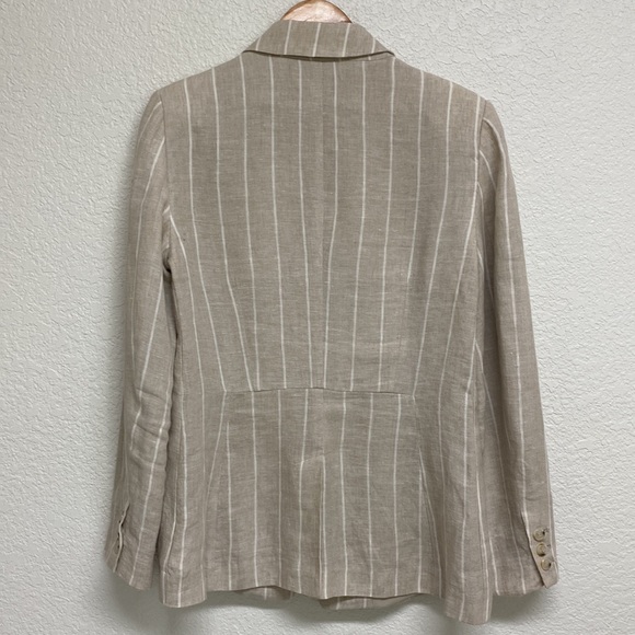 Sanctuary Striped Linen Blazer Medium - Picture 6 of 10